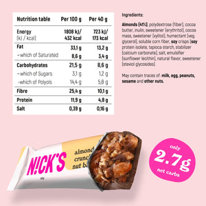 Nut bar Almond crunch 12 x 40g