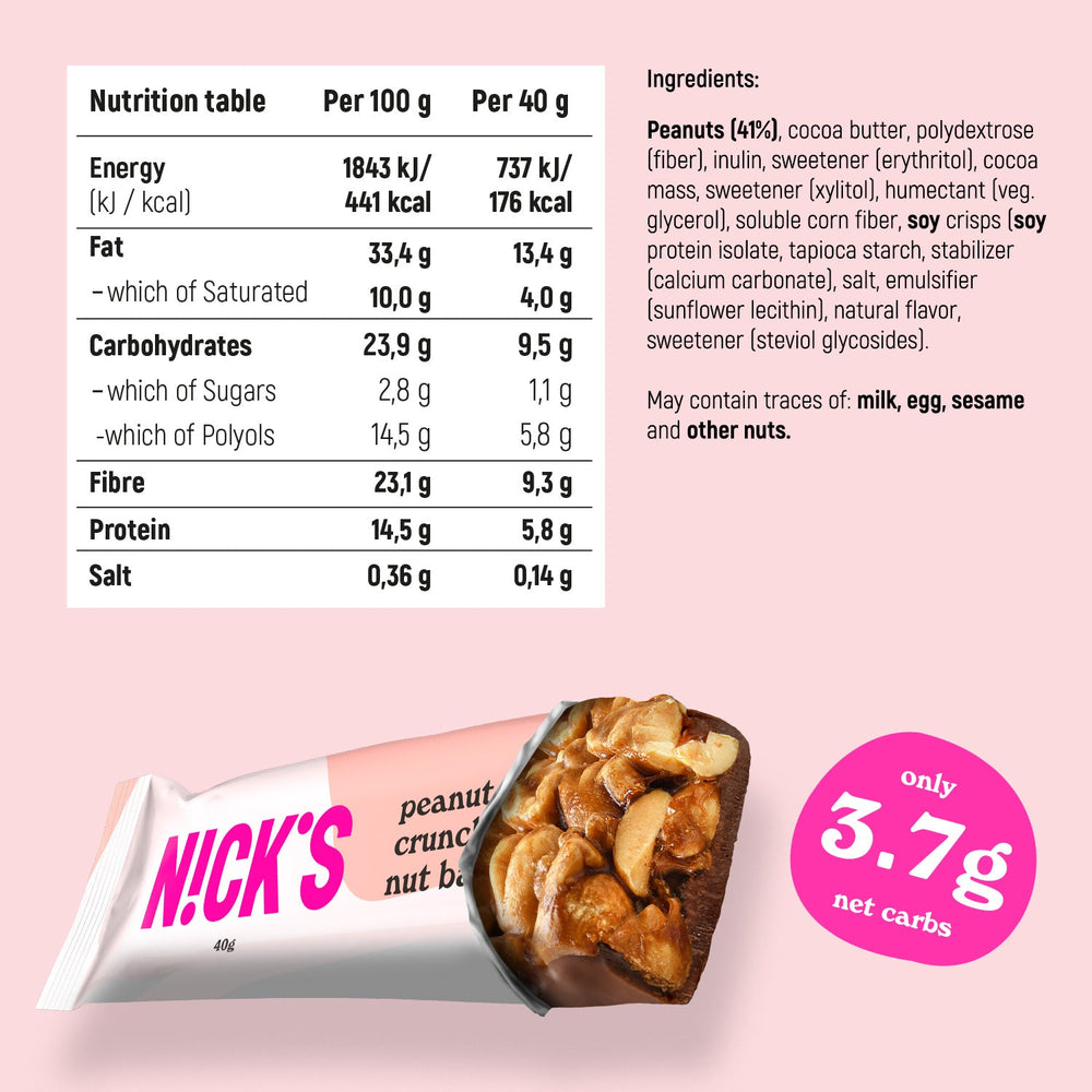 Nut bar Peanut crunch 12 x 40g